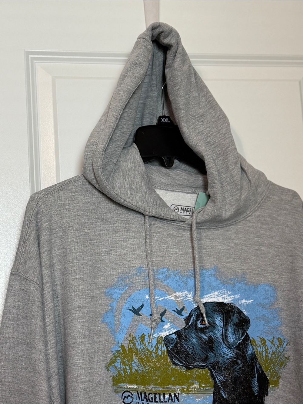 π Magellan Outdoors Black Lab Hunting Hoodie Gray 2XL Pullover - Picture 15 of 16